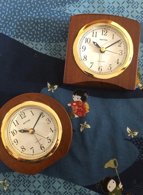 正品日本RHYTHM丽声座钟实木闹铃经典怀旧复古卧室床头CRE205