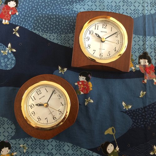 正品日本丽声座钟实木闹铃经典