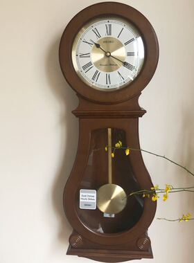 正品精工SEIKO豪华实木挂钟欧式客厅办公室钟声报时高档钟表071B