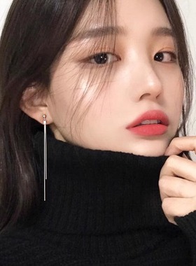 轻奢精致时尚设计感长款流苏耳环2024新款爆款小众高级感耳钉耳饰