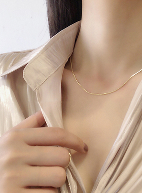 极细素养链蛇骨项链i简约