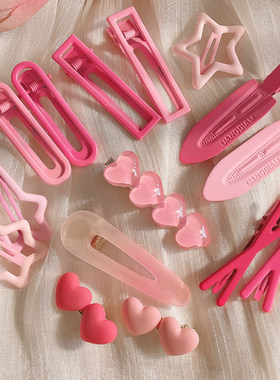 多巴胺粉色小发夹女侧边夹可爱发卡少女心夹子小众设计个性头饰品