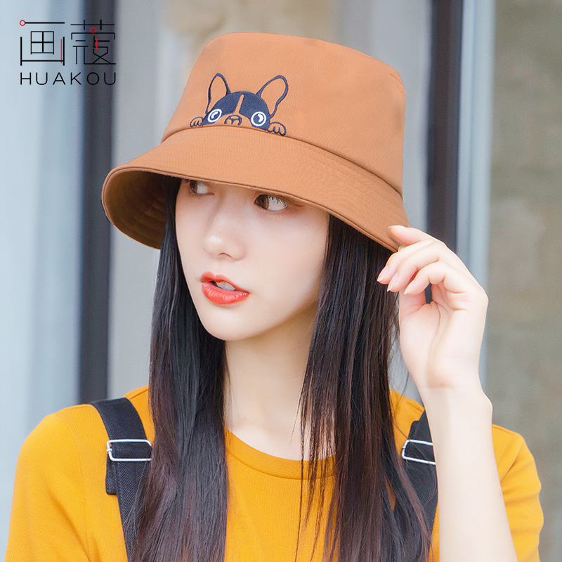 渔夫帽女可爱软妹夏天韩版小清新日系可爱卡通文艺百搭女生防晒帽