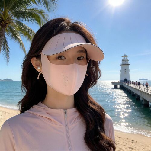 女士夏季透气护眼角防晒面罩