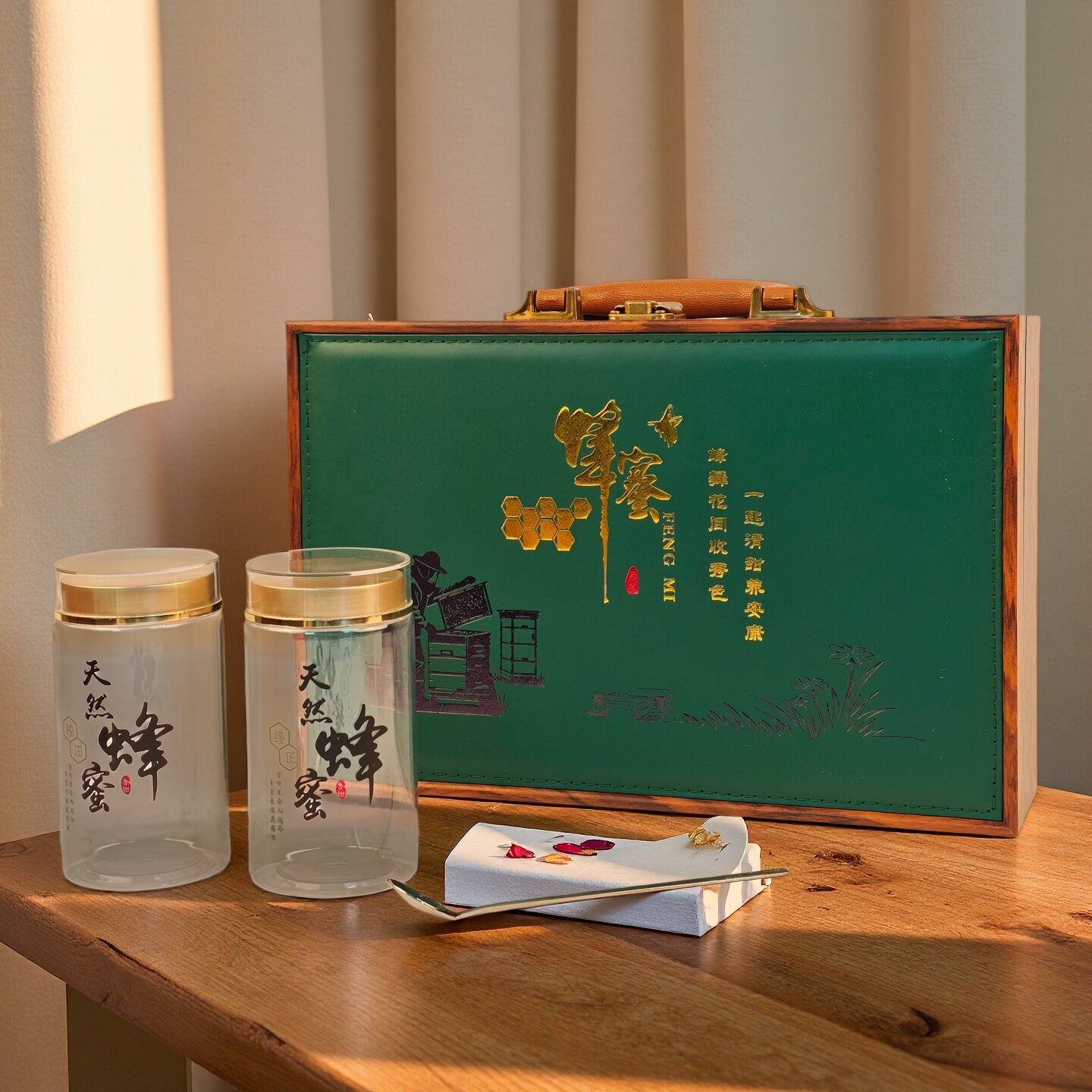 新款2斤装蜂蜜包装盒子空盒高档礼品盒适合六棱玻璃瓶配瓶标套盒