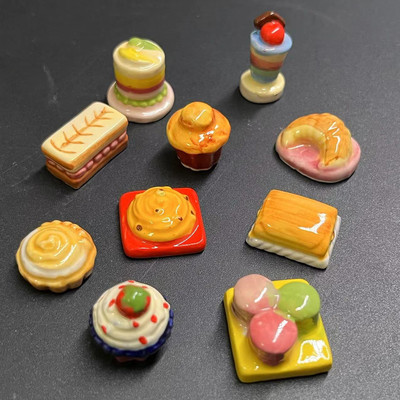 现货 法国国王饼陶瓷人儿  国王派小瓷人 面包 牛角包系列10款