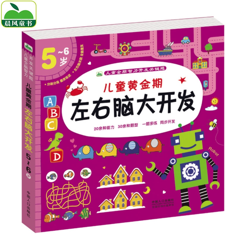 5-6岁左右脑开发儿童早教书籍5岁
