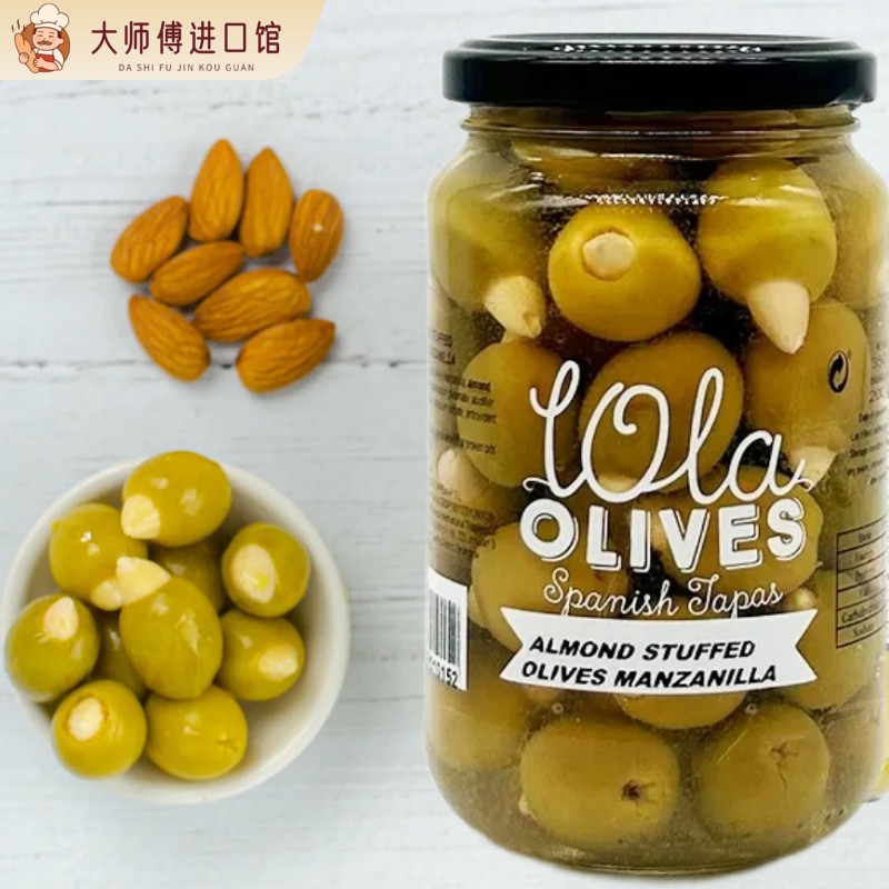 ALMOND STUFFED OLIVE 西班牙进口杏仁夹心青橄榄350g