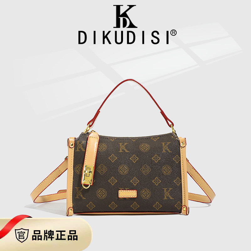 超火小包包女2026新款复古老花盒子包日常通勤印花手提单肩斜挎包,箱包皮具/热销女包/男包,小方包,淘宝优惠券,粉丝福利购,淘宝优惠卷