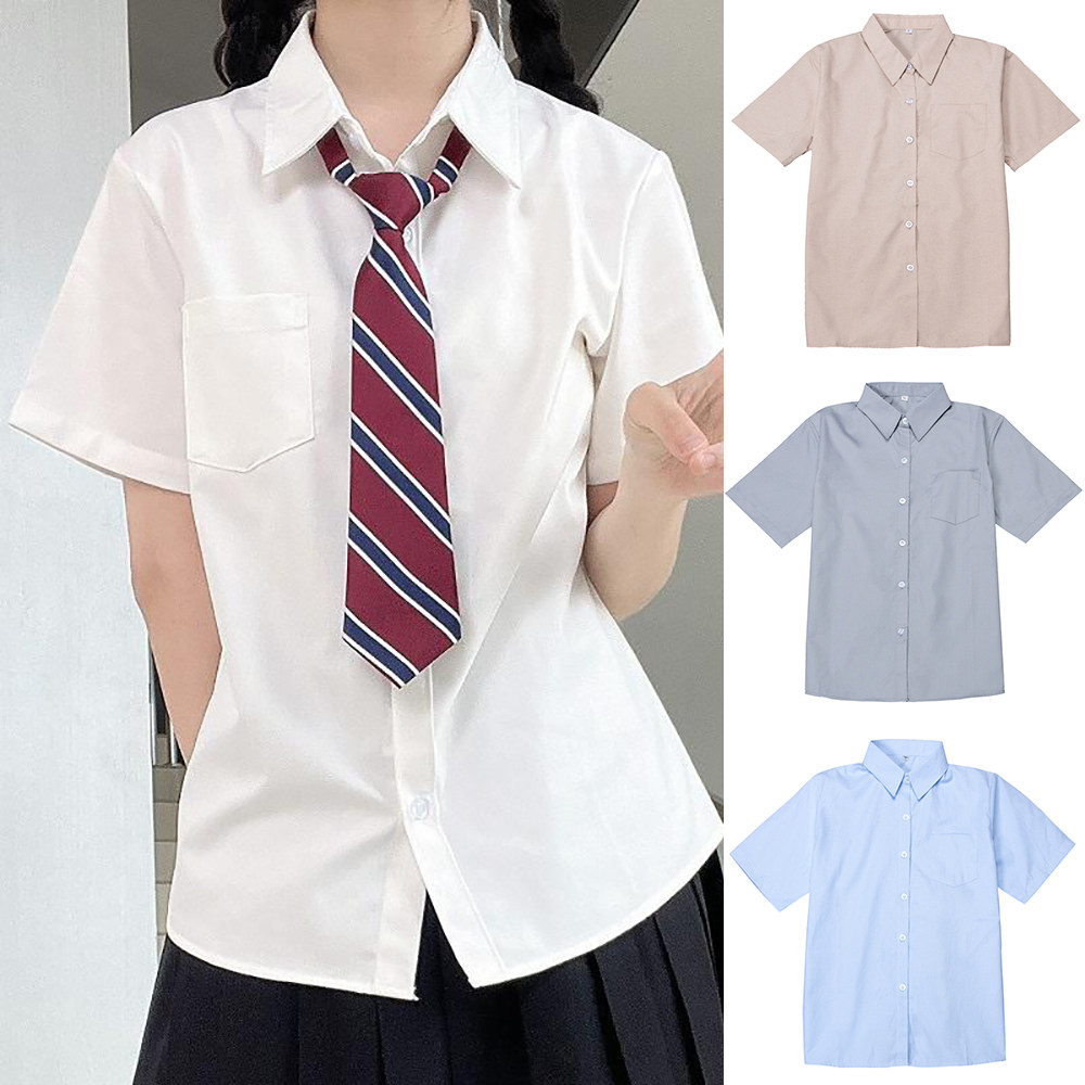 日本优系白短袖JK制服女衬衫