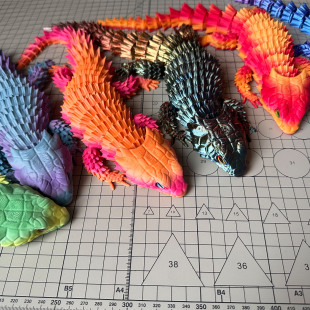 3D打印蜥蜴犰狳一体关节可活动潮玩爬宠手办儿童玩具礼物创意摆件