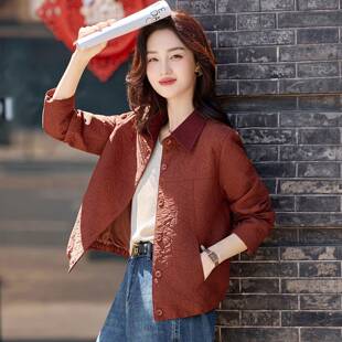 安拉红款外套秋新髦款时尚气质ZI2506Y休闲高级感显瘦减龄短时外