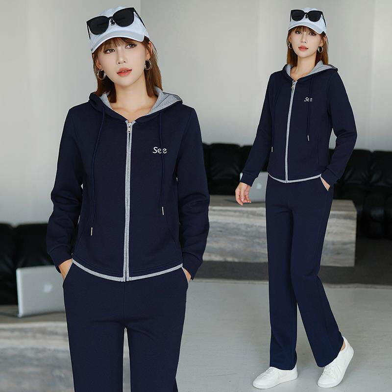 立领运动尚96662220服套装春秋质新款品牌时长袖套减龄气休闲两外