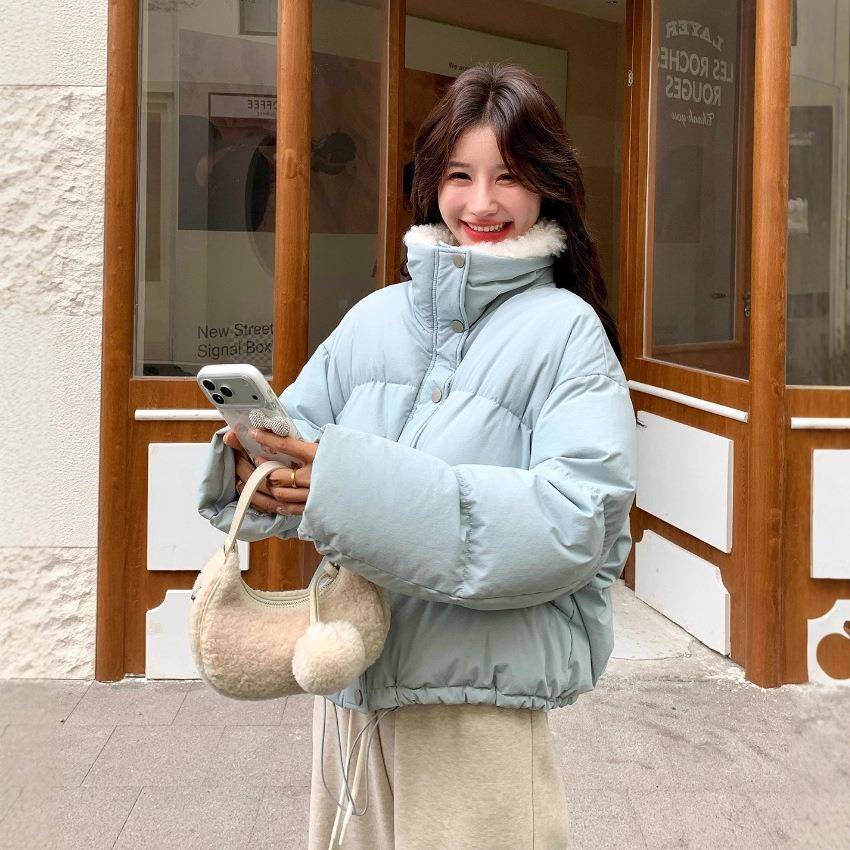 新品C251-680冬绒羔领休闲羊羽毛服