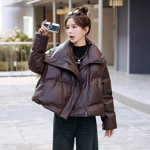 羽白绒YF9572-1款服女冬季新时尚洋气小个子立包领面服鸭绒外套