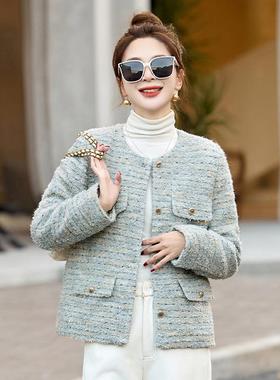 小香风款绒服羽女冬季新款时高端气质ZZI99068尚洋气保暖短白鸭绒