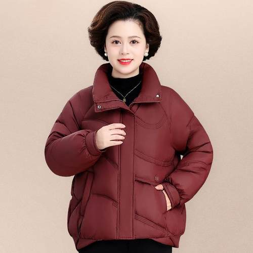 女年新款冬季小子保暖个中服老年妈妈装面包服棉小棉袄短84227421