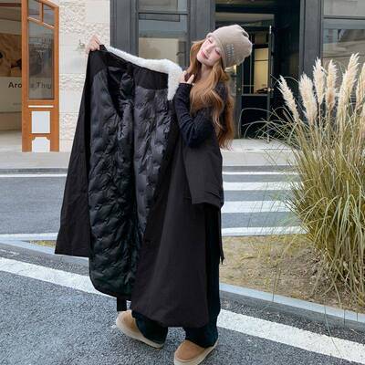 咖色美收拉德风衣鹅绒羽绒鹅服女冬B27-280式季腰显瘦中长款白绒