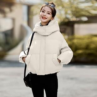 面连包季服羽绒ZAI8560M服女短款小个皮子冬新款时尚帽加厚白鸭绒