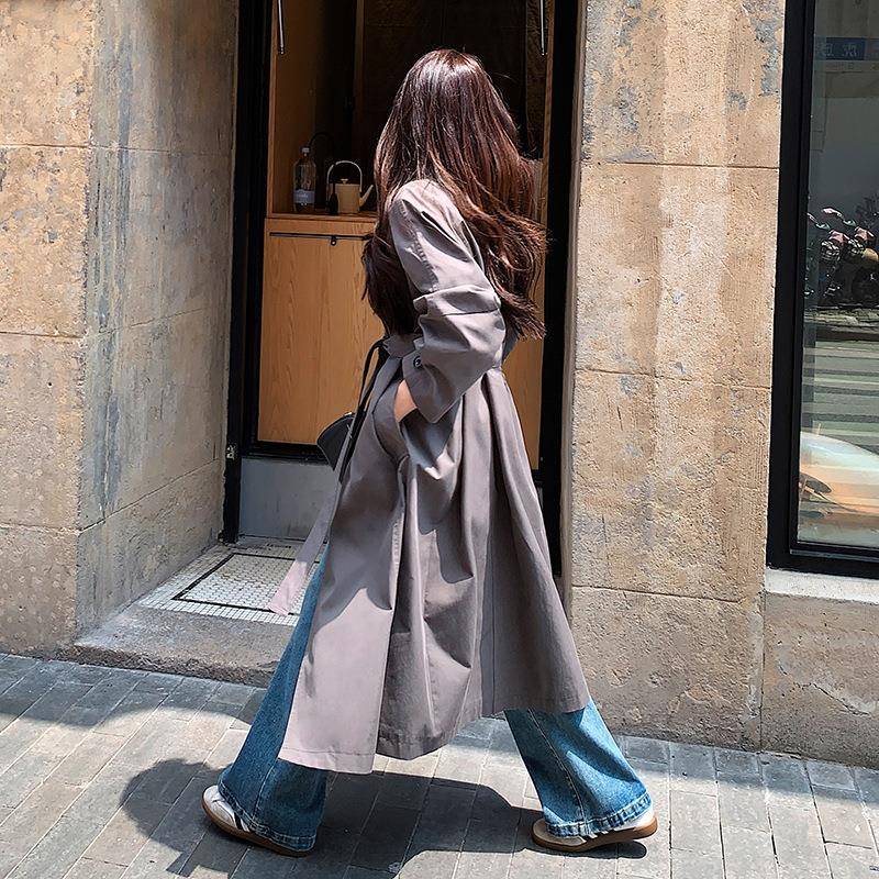 赫本风级感风衣高套女款年秋季新款外宽松显ZR2C00瘦大中长款过膝