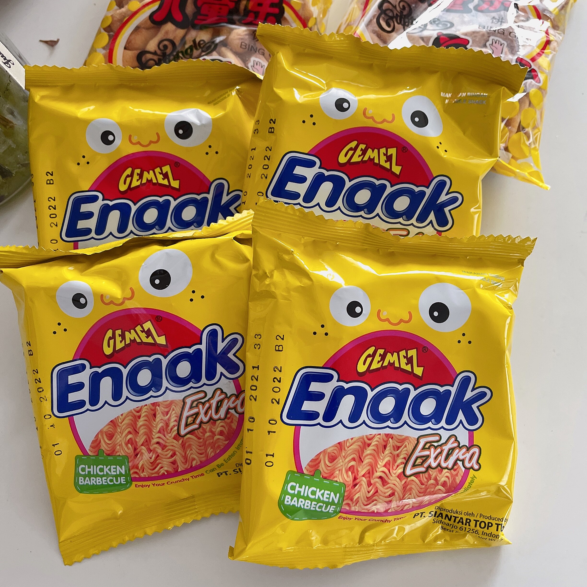 雨乐农品 网红印尼小鸡面干脆面8包