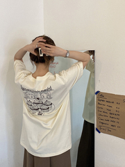 Real price retro children's Party cake round neck loose short sleeve T-shirt