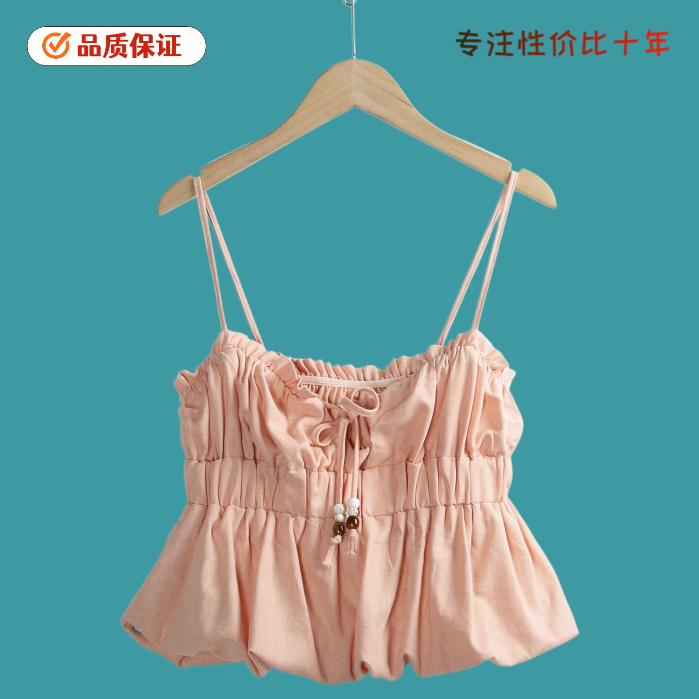 6345泡泡吊带衫 夏季抹胸花边防滑时尚短款蓬蓬背心衫小衫女外贸