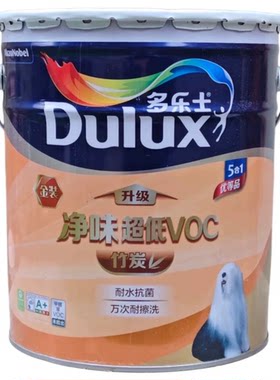 多乐士乳胶漆金装竹炭净味超低VOC耐水抗菌内墙漆水性漆涂料