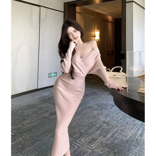 新款小香风收腰气质包臀长裙