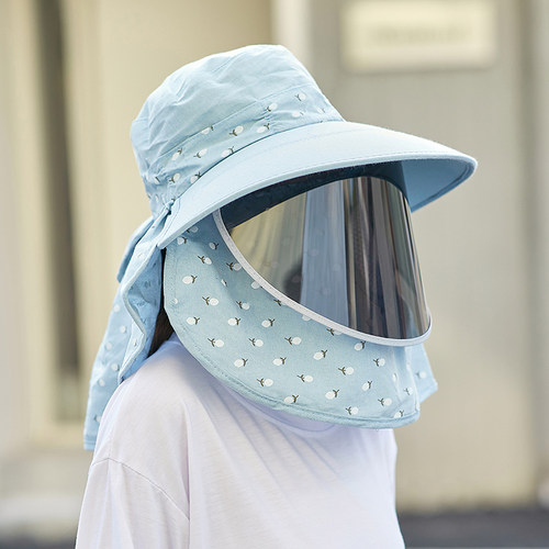 遮阳帽户外农田女士夏季大檐面罩