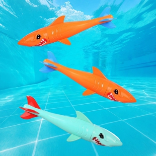 游泳馆超大潜水鲨鱼游泳教具 儿童水下训练憋气道具孩子互动玩具