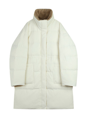 CLEAN SPACE 木兰羊羔毛领羽绒服女2025冬韩版长款保暖外套52927Y