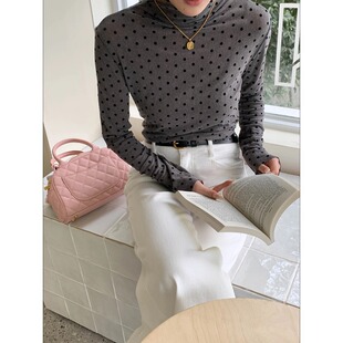 T恤打底衫 3th 韩系波点半高领修身 南韩欧尼 ZY3967 Morning