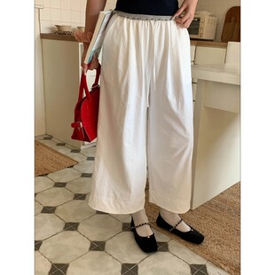 垂感抽绳松紧腰宽松阔腿休闲裤 早春新款 ZY3942 Morning 3th