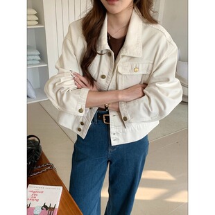 韩版 简约街头风 小个子休闲夹克牛仔外套ZY3960 Morning 3th