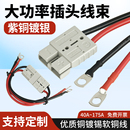 适用安德森插头带线车充电50锂电池电源120A大电流连接器对接线束