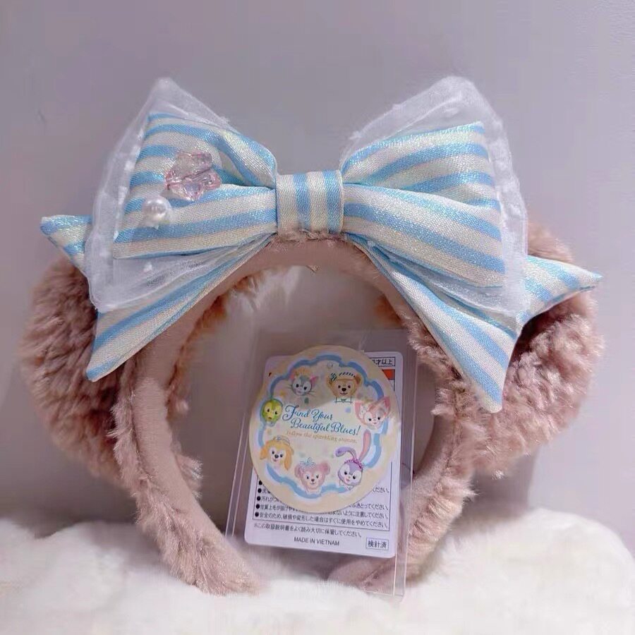 出租上海迪士尼迪海洋正品25周年限定雪莉玫蝴蝶结发箍租赁