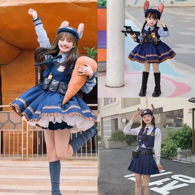出租上海迪士尼服装疯狂动物城朱迪兔子警官尼克亲子cos服装租赁