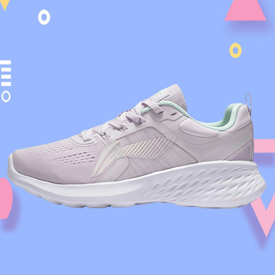 正品李宁跑步鞋女鞋春季舒适休闲 健步鞋运动跑步鞋ARES008-2