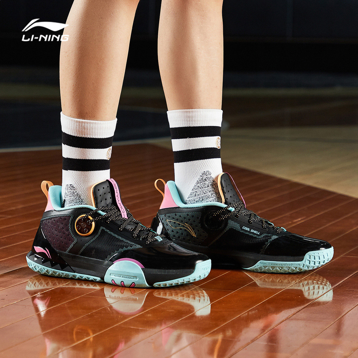 中国李宁韦德全天减震透气防滑耐磨弹力实战训练篮球鞋 ABPR019