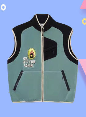 李宁冬季男悟行都市户外摇粒绒宽松无袖马甲 AMDR075