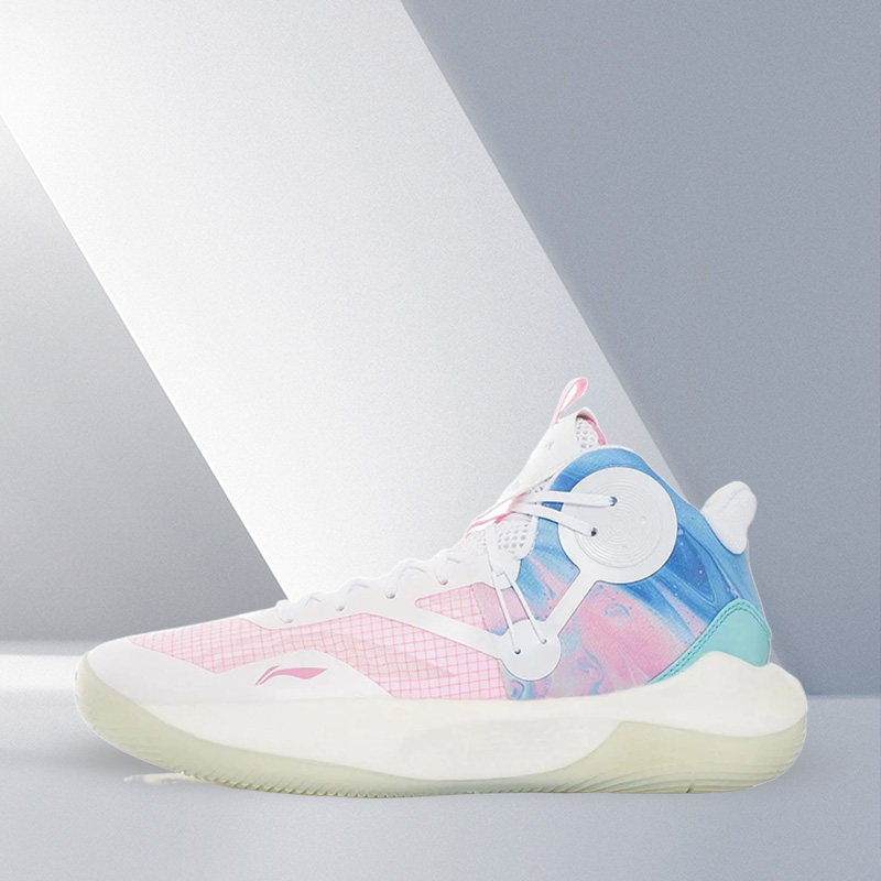 Lining/李宁正品音速9男子回弹透气耐磨中帮实战篮球鞋ABAS107