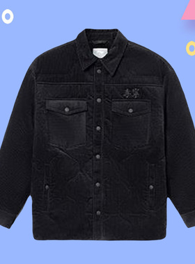 李宁正品冬季新款男子刺绣宽松保暖灯芯绒中长款棉服外套AFMR459