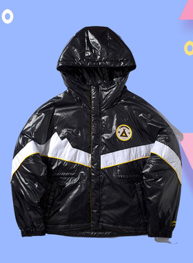 新品中国李宁潮流休闲时尚系列女子保暖宽松短棉服AJMP548