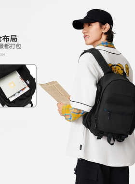 李宁正品运动生活系列男女同款防泼水经典休闲舒适双肩包ABSU157