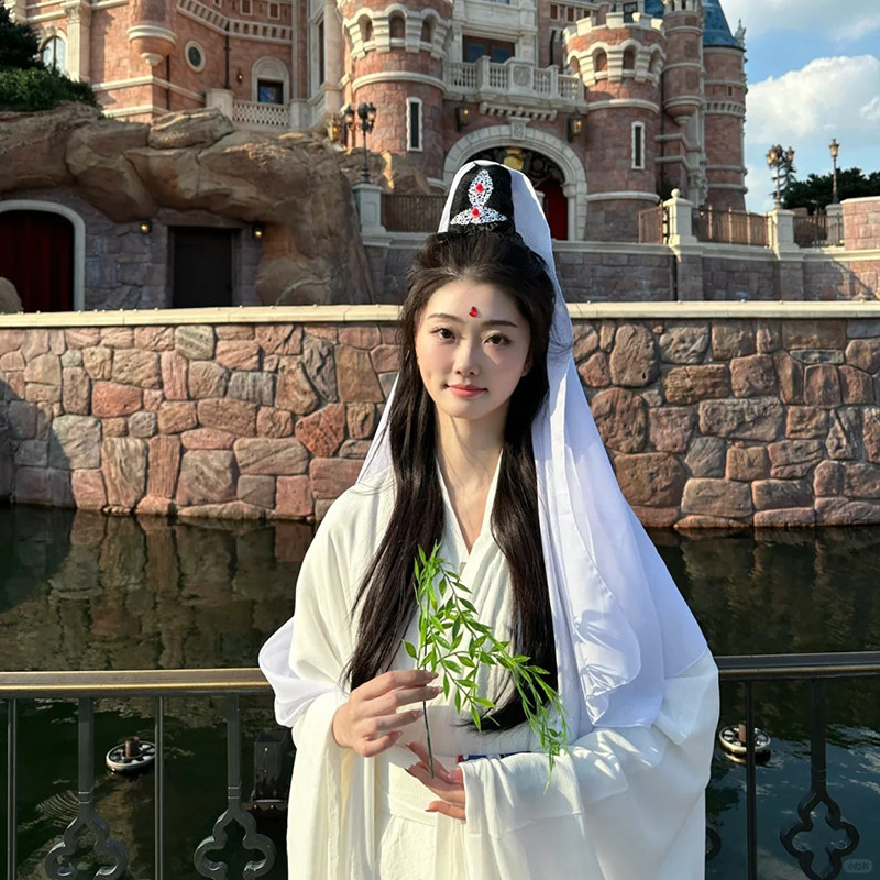 南海观世音菩萨」万圣节cos服装成人女西游记衣饰如来佛祖新中式