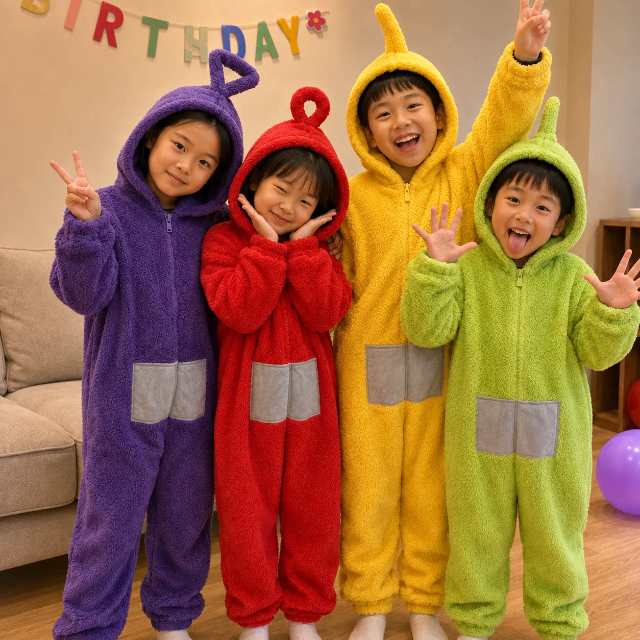 儿童天线宝宝cos服装万圣节可爱幼儿园衣服饰男女孩子同款搞笑衣图片