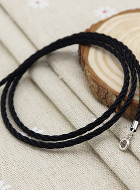 佛牌玉佩吊坠挂绳黑色女款编绳手工编织高档绳黄金配绳项链绳子女