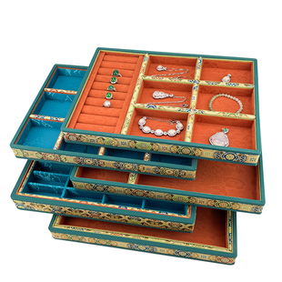 宫廷风珠宝首饰格盘文玩直播饰品拍摄陈列道具手镯手串手链看货盘