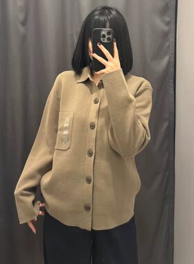 日单 2025秋冬款男装女装罗纹衬衫式针织开衫毛衣毛衫外套478550